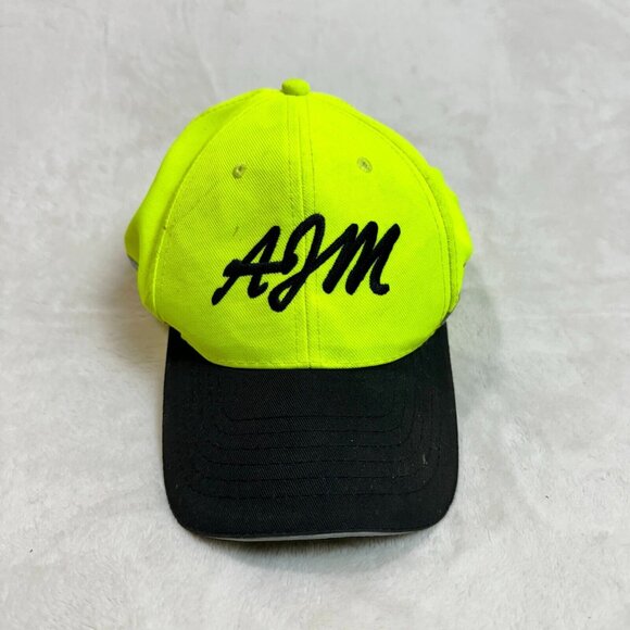 AJM International Cap Embroidered Logo Neon Green Adjustable Strapback - Site - Picture 1 of 7